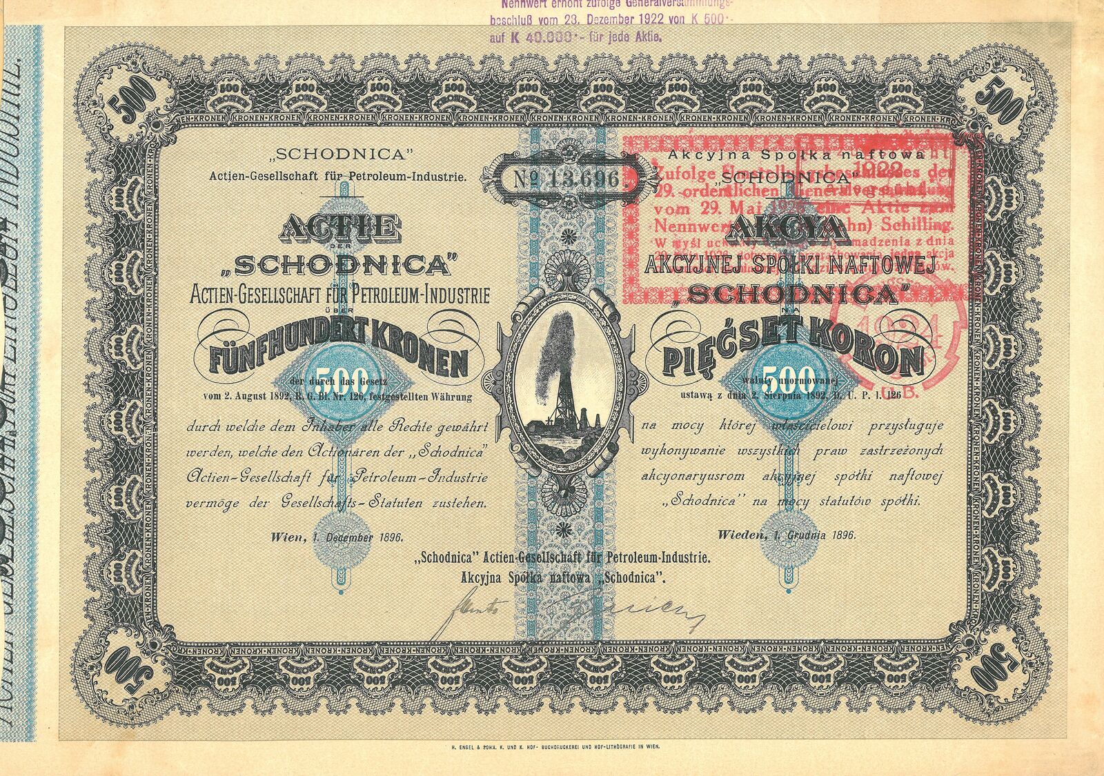 Akcja Akcyjnego Towarzystwa Naftowego „Schodnica”