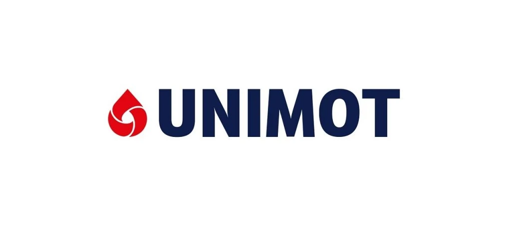 Logo dla UNIMOT, reprezentujący Uniwersytet Nove de Julho. Odważna grafika w czarnych i żółtych kolorach.